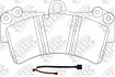 Колодки дисковые PN0346W (с датчиком износа) NiBK